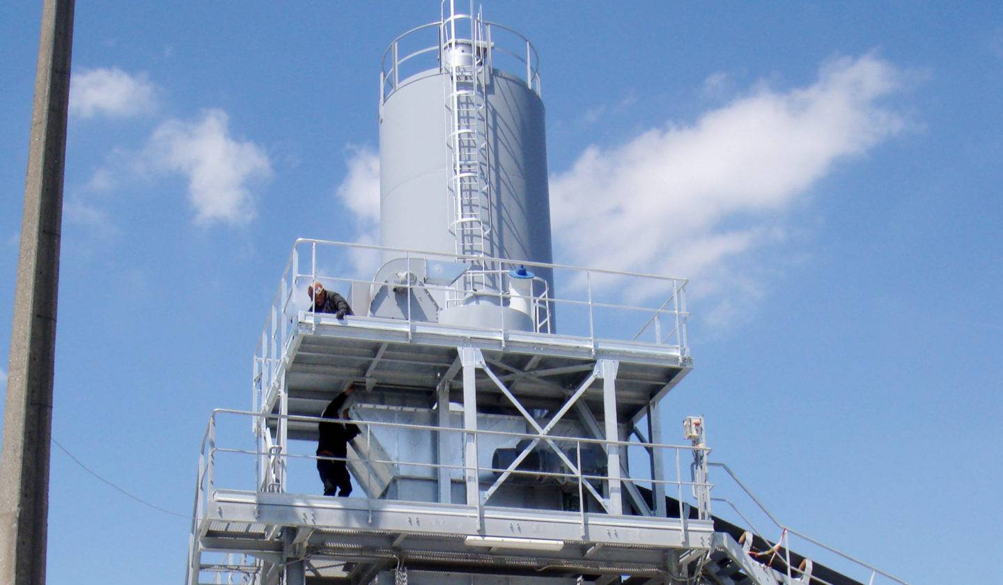 Charpente support silo ciment